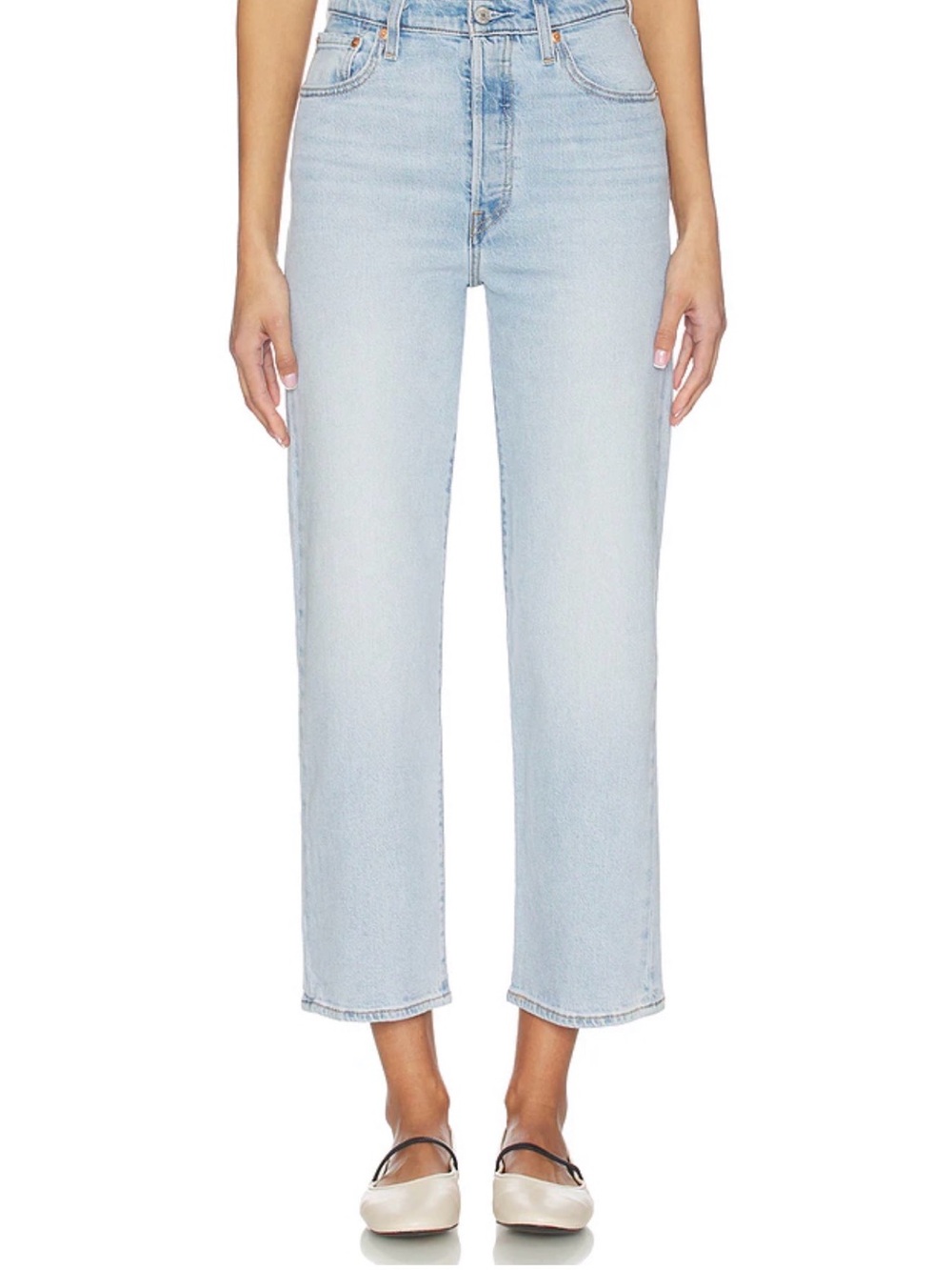 Levi’s Ribcage Straight Ankle Jeans Size 26 Light Wash 100% Cotton